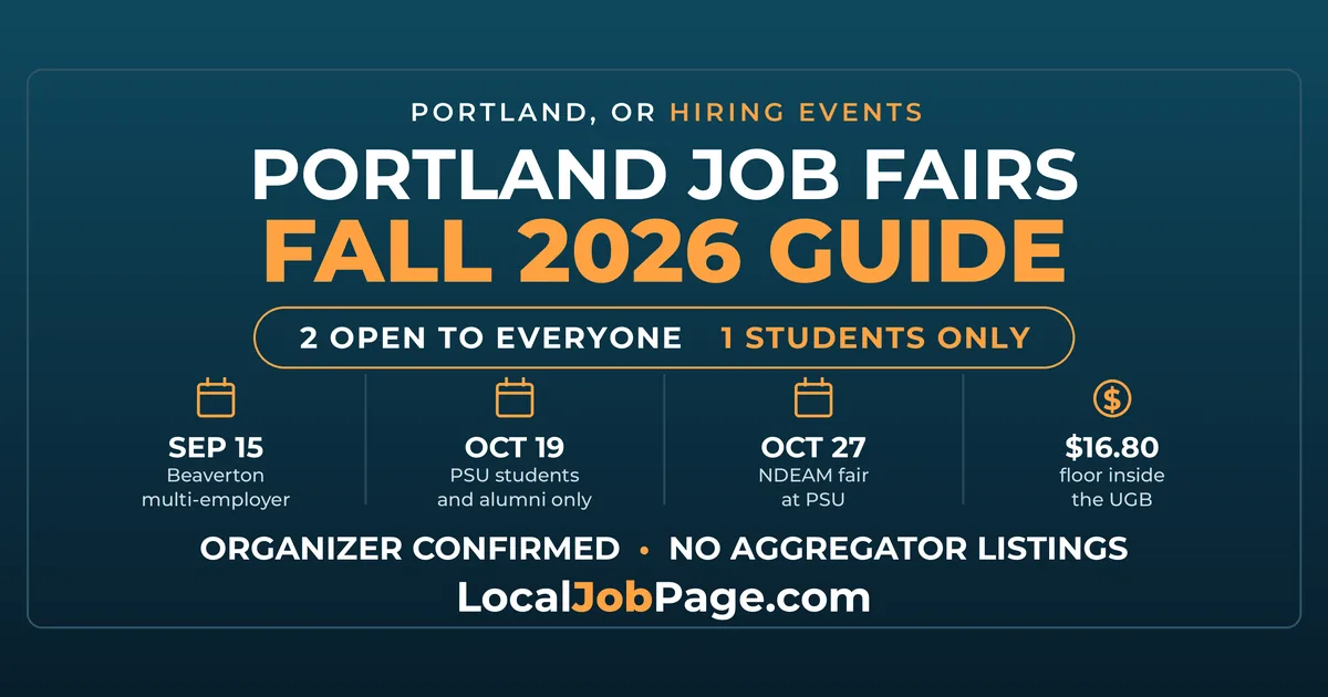 Fall 2026 Portland Job Fairs & Hiring Events: Your Complete Guide